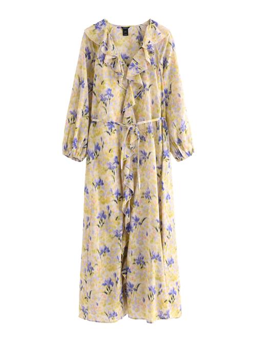Lindex Kjole 'Florens'  beige / lysegul / violetblå / lyserød