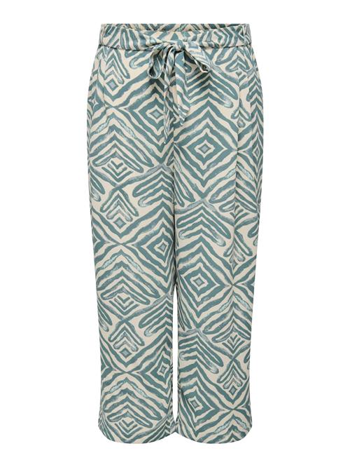 ONLY Carmakoma Bukser med lægfolder 'CARShilla'  creme / jade
