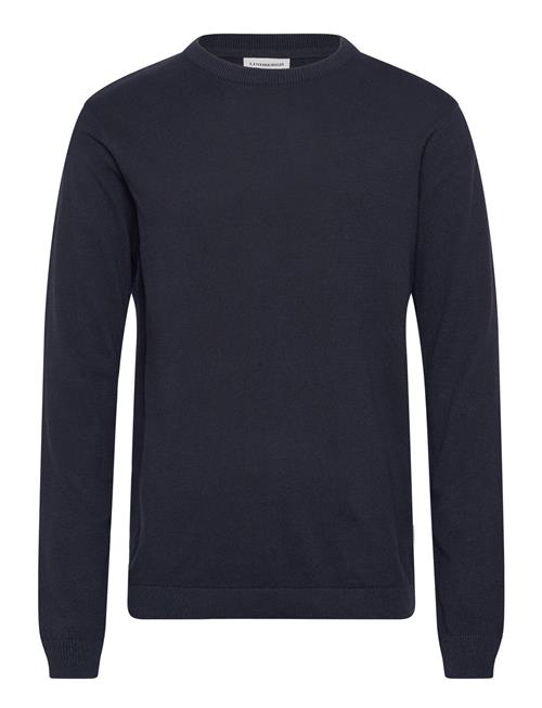 100 Recycle Knit Round Neck100 Recycle Knit Round Neck Lindbergh Navy