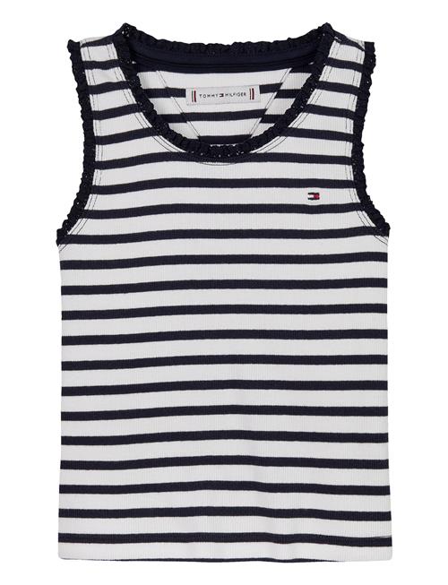 Essential Rib Lace Tank Top Tommy Hilfiger White