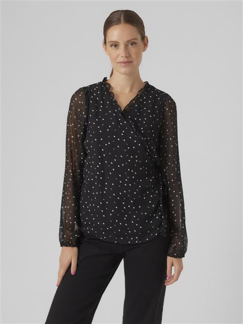 VERO MODA Bluse 'VERA'  sort / hvid
