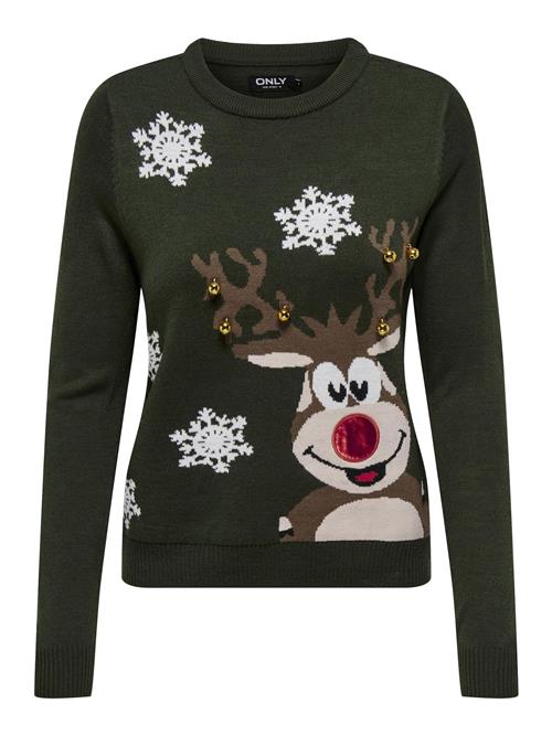 ONLY Pullover 'XMAS'  gran / blandingsfarvet