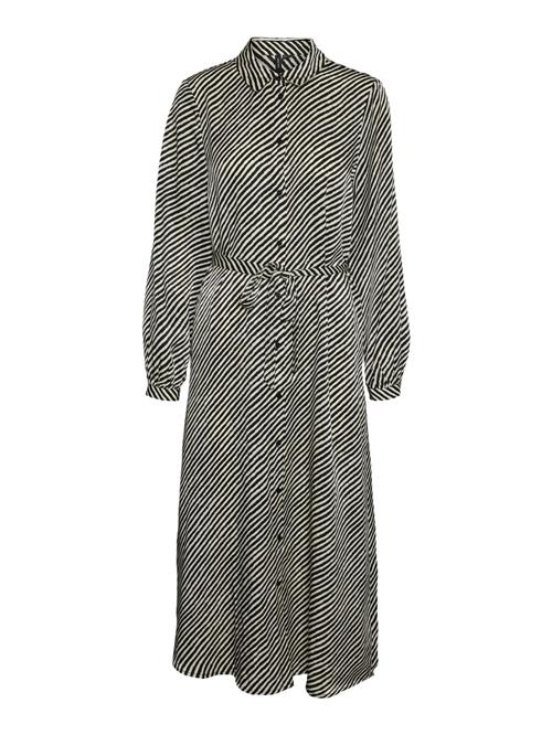 VERO MODA Blusekjole  sort / hvid
