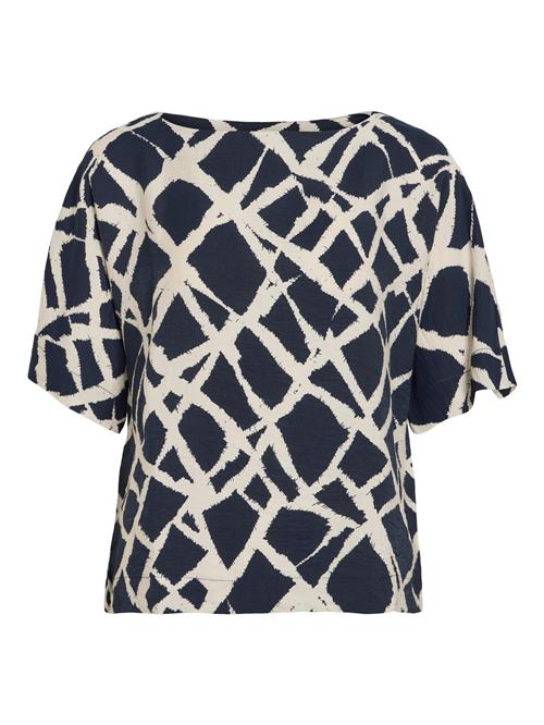 VILA Bluse  beige / navy