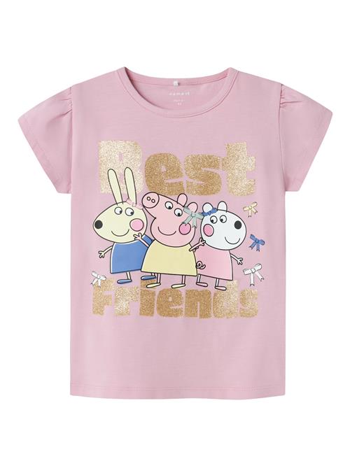 NAME IT Bluser & t-shirts 'NMFAMANDA PEPPA'  pastelgul / guld / gammelrosa / hvid
