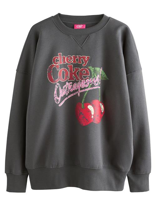 Next Sweatshirt 'Cherry Coke'  mørkegrå / grøn / pink / rød