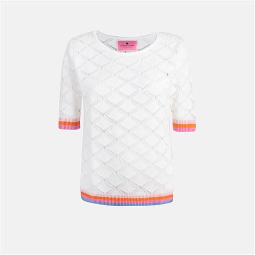 LIEBLINGSSTÜCK Pullover 'Aja'  orange / pink / lyserød / hvid