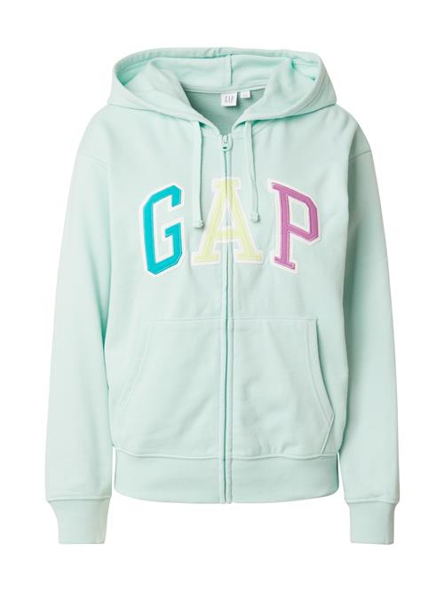 GAP Sweatjakke 'HERITAGE'  gul / mint / mørkelilla / offwhite