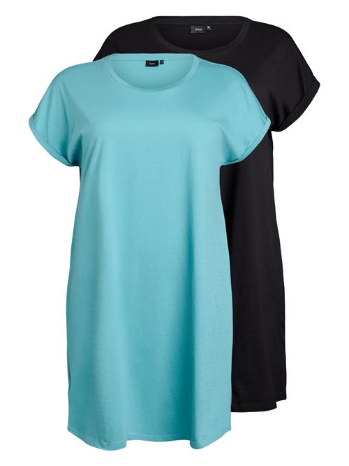 Zizzi Kjole 'Rynn'  aqua / sort