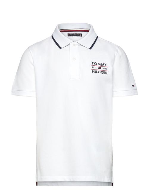 Tommy Flag Hilfiger Polo Reg Ss Tommy Hilfiger White