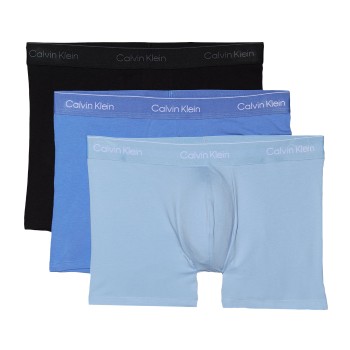 Calvin Klein 3P Icon Cotton Trunks Sort/Blå bomuld XX-Large Herre