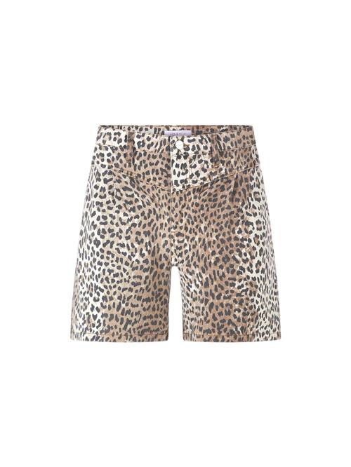 Rich & Royal Jeans med lægfolder  lysebeige / sort / hvid