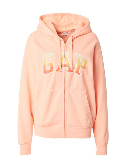 GAP Sweatjakke 'HERITAGE'  lysegul / mørkegul / koral / mørkeorange
