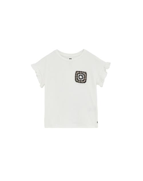 WE Fashion Bluser & t-shirts  elfenben / brokade / sort