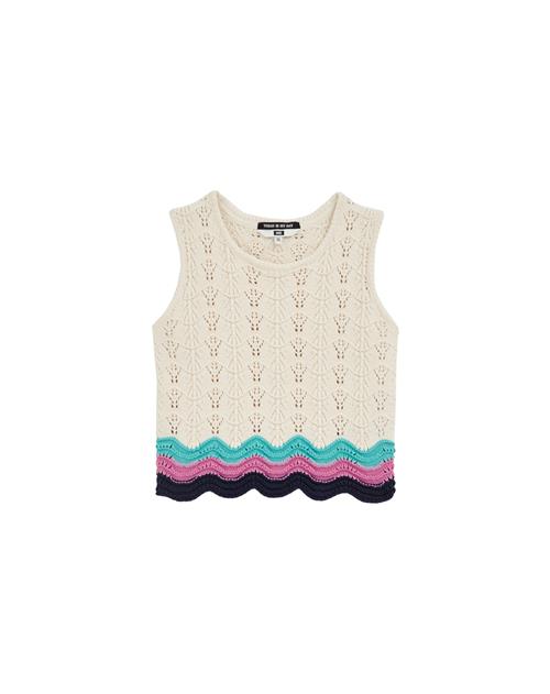 WE Fashion Overdel  turkis / eosin / sort / uldhvid