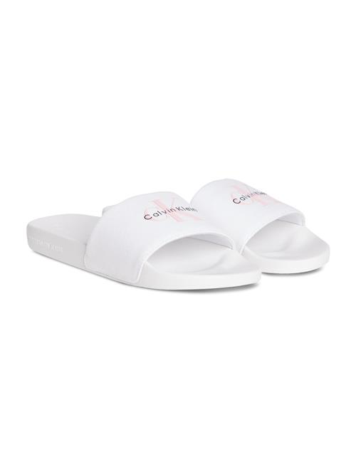 Calvin Klein Jeans Pantoletter  lyserød / sort / hvid