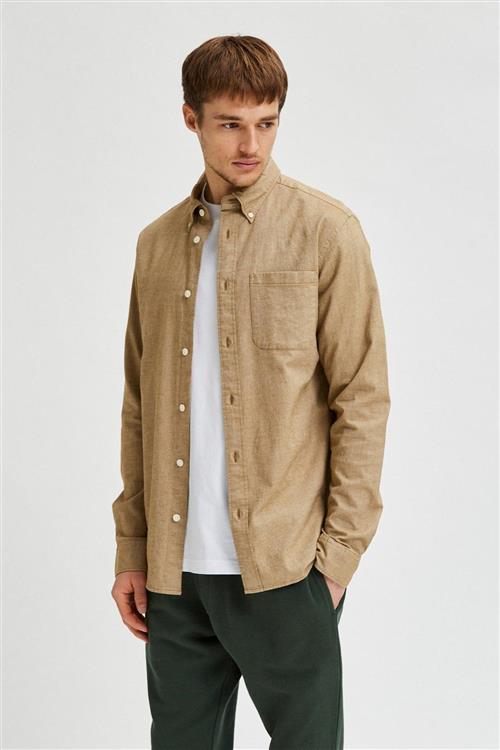 Rick Flex Skjorte - Teak - Herre - S - Selected Homme