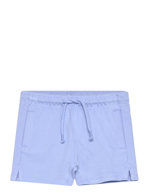 Cotton Shorts With Elastic Waist Mango Blue