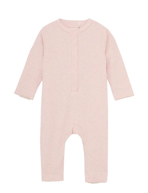 Romper Ls Mélange Rib Fixoni Pink