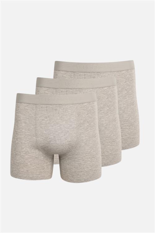 Performance Trunks Bambus 3-Pak - Grå Melange - S - TeeShoppen