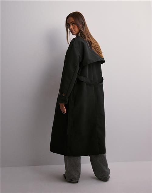 Vero Moda - Sort - Vmchloe Long Trenchcoat Ga Noos