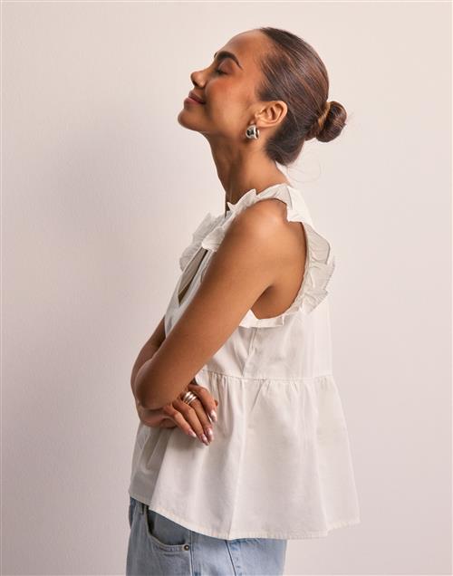 Selected Femme - Hvid - Slfblair-Ida Sl Top Noos