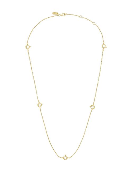 Ruth Anchor Charm Lock Necklace, Gold Plated Design Letters Gold