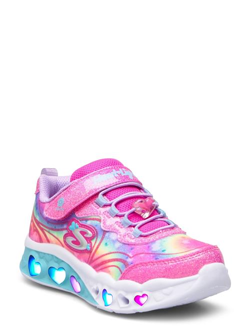 Girls Flutter Heart Lights Skechers Pink