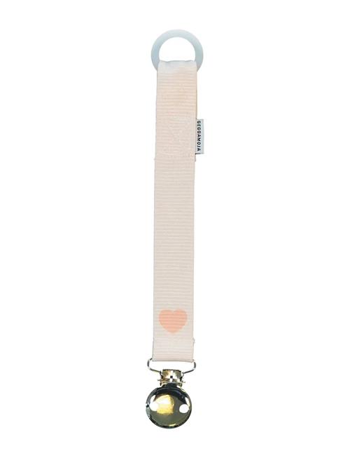 Pacifier Holder Blue Heart Geggamoja Pink