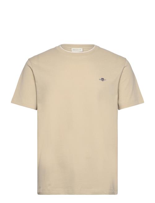 Pique Ss T-Shirt GANT Beige