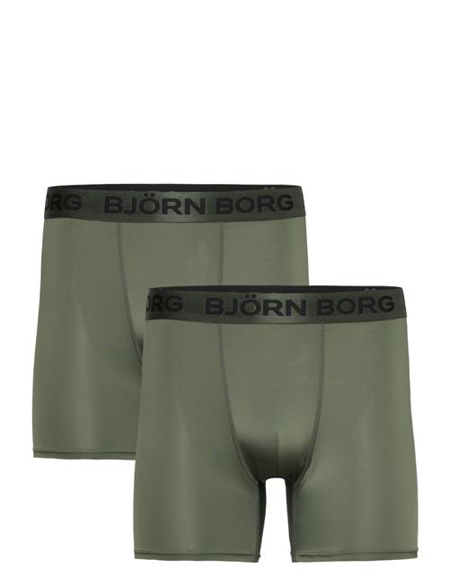 Sports Microfiber Boxer 2P Björn Borg Green