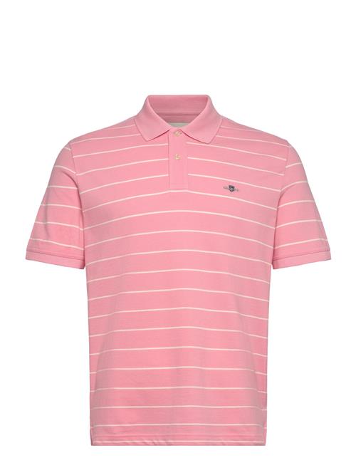 Striped Ss Polo GANT Pink