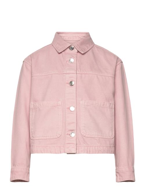Denim Jacket With Pockets Mango Pink