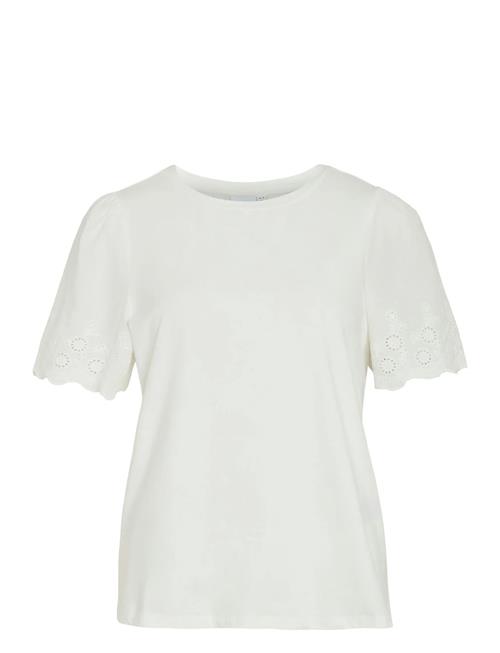 Viceliana O-Neck S/S Top Vila White