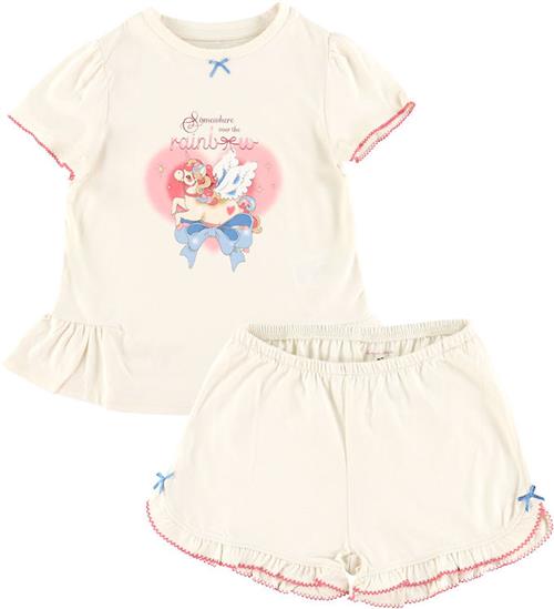 Konges Sløjd Shortssæt - T-shirt/Shorts - Famo Frill - Ecru