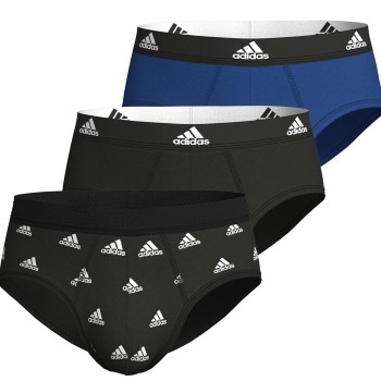adidas 3P Active Flex Cotton Brief CL1 Sort/Blå bomuld Large Herre