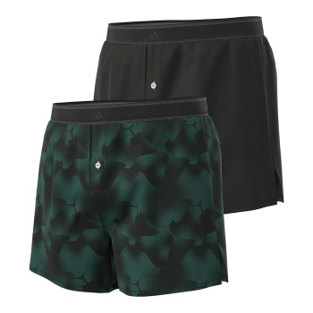 adidas 2P Active Woven Boxer Sort/Grøn bomuld X-Large Herre