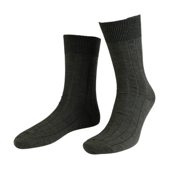 Amanda Christensen Strømper Grade Wide Rib Ankle Socks Gråmelerad Str 47/50