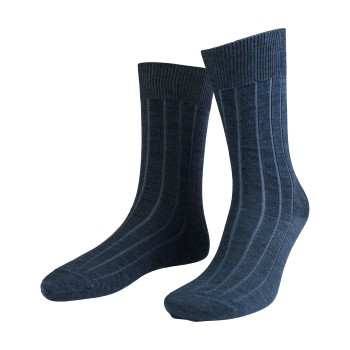 Amanda Christensen Strømper Grade Wide Rib Ankle Socks Mørkblå Str 47/50