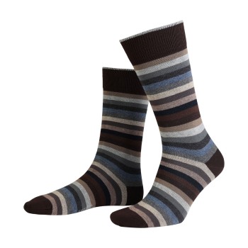 Amanda Christensen Strømper True Block Stripe Ankle Sock Sort/Blå Str 39/42