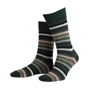 Amanda Christensen Strømper True Block Stripe Ankle Sock Sort/Grøn Str 39/42