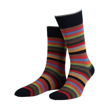 Amanda Christensen Strømper True Block Stripe Ankle Sock Rød/Sort Str 39/42