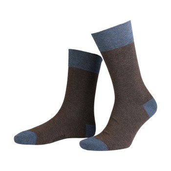 Amanda Christensen Strømper True Contrast Ankle Sock Brun Str 43/46