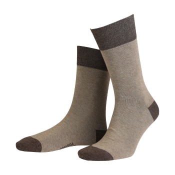 Amanda Christensen Strømper True Contrast Ankle Sock Lysbrun  Str 43/46