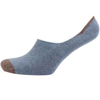 Amanda Christensen Strømper True Contrast Invisible Sock Blå/Brun Str 41/42