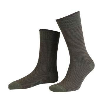 Amanda Christensen Strømper True Stripe Ankle Sock Oliven Str 39/42