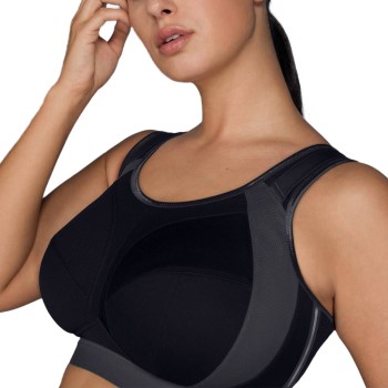 Anita BH Active Extreme Control Plus Sports Bra Sort/Grå I 65 Dame