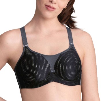 Anita BH Active Underwire Sports Bra Sort/Grå E 90 Dame