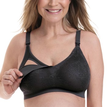 Anita BH Maternity Essential Lace Nursing Bralette Mørkgrå  X-Large Dame