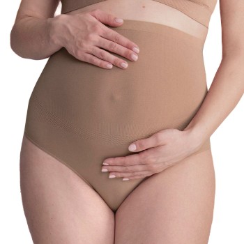 Anita Seamless Maternity Briefs Lysbrun  polyamid Small Dame